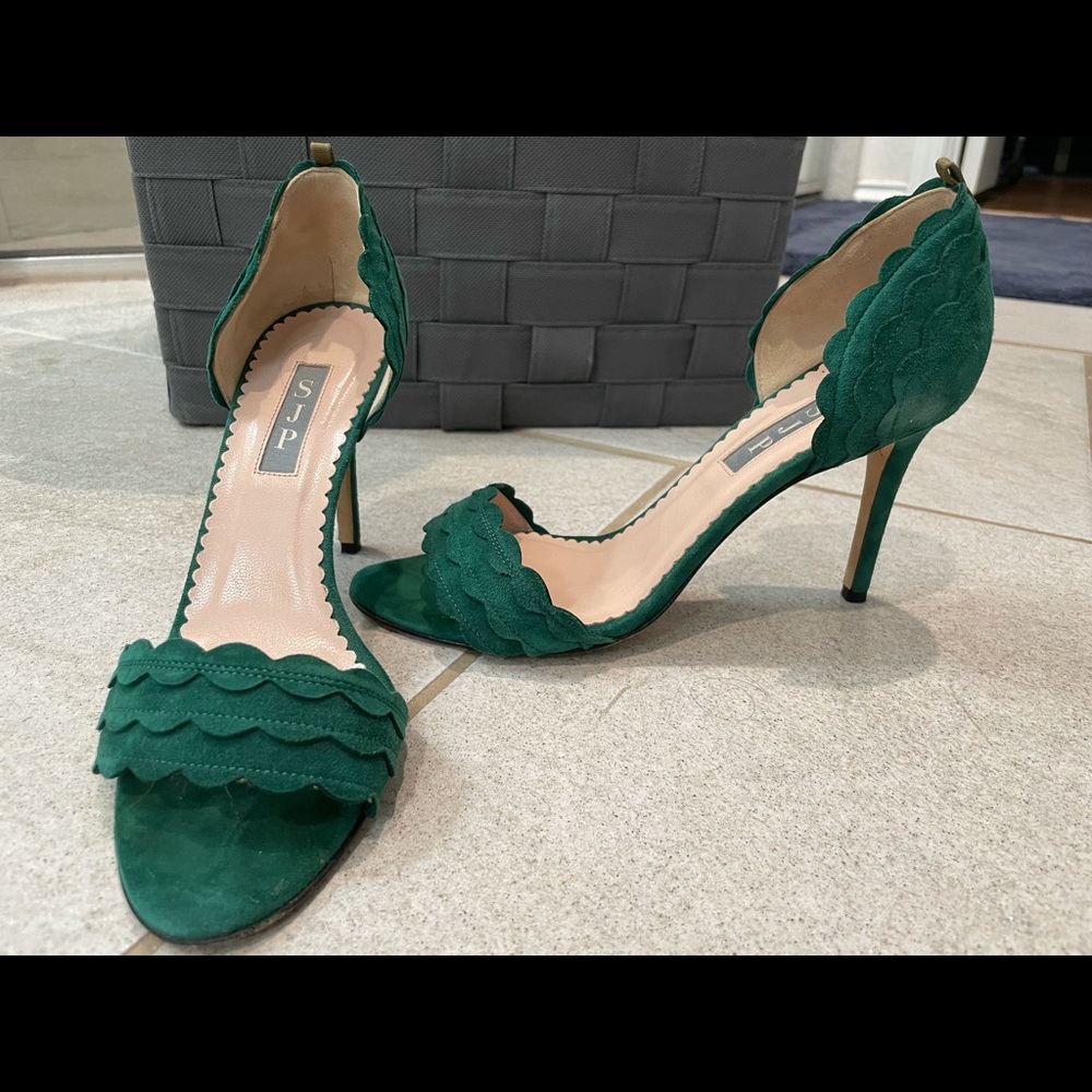 Sarah Jessica Parker (SJP) heels, forest green